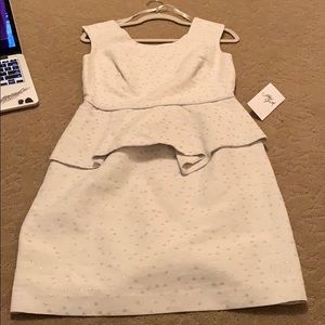 White Dress with Silver Dots